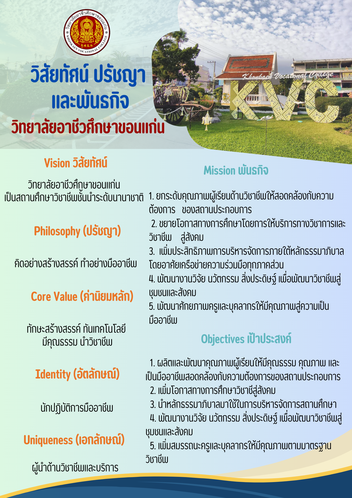 วิสัยทัศน์ ปรัชญา และพันธกิจ